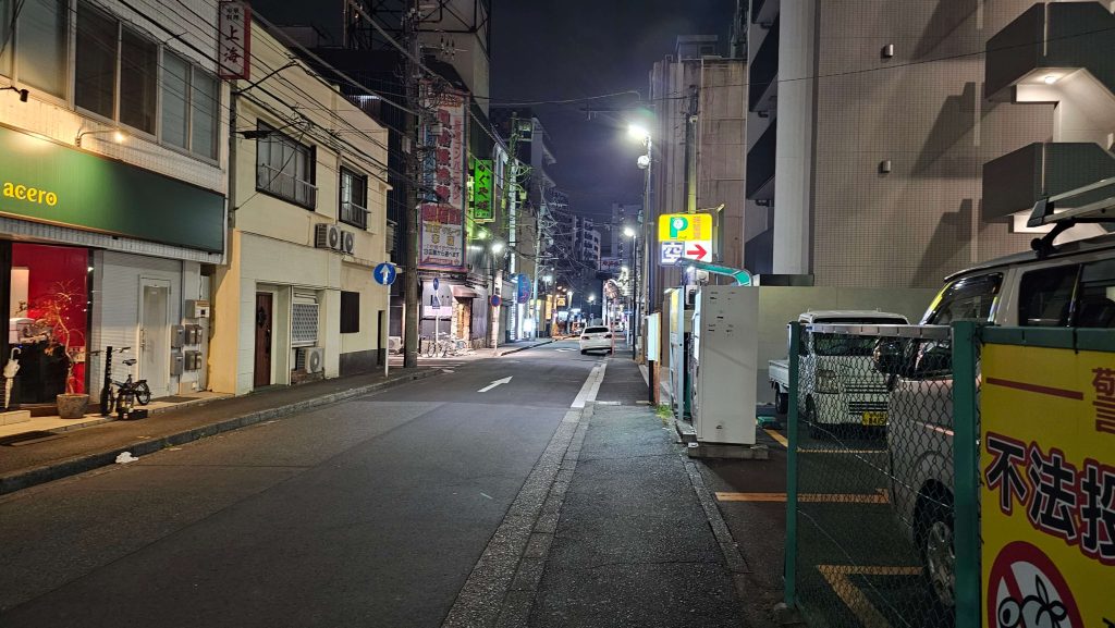 ソープ街が見えてくる